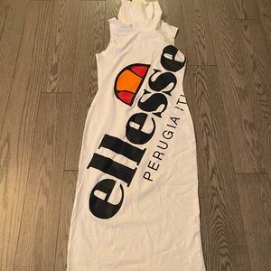 ELLESSE limited edition editorial white midi dres